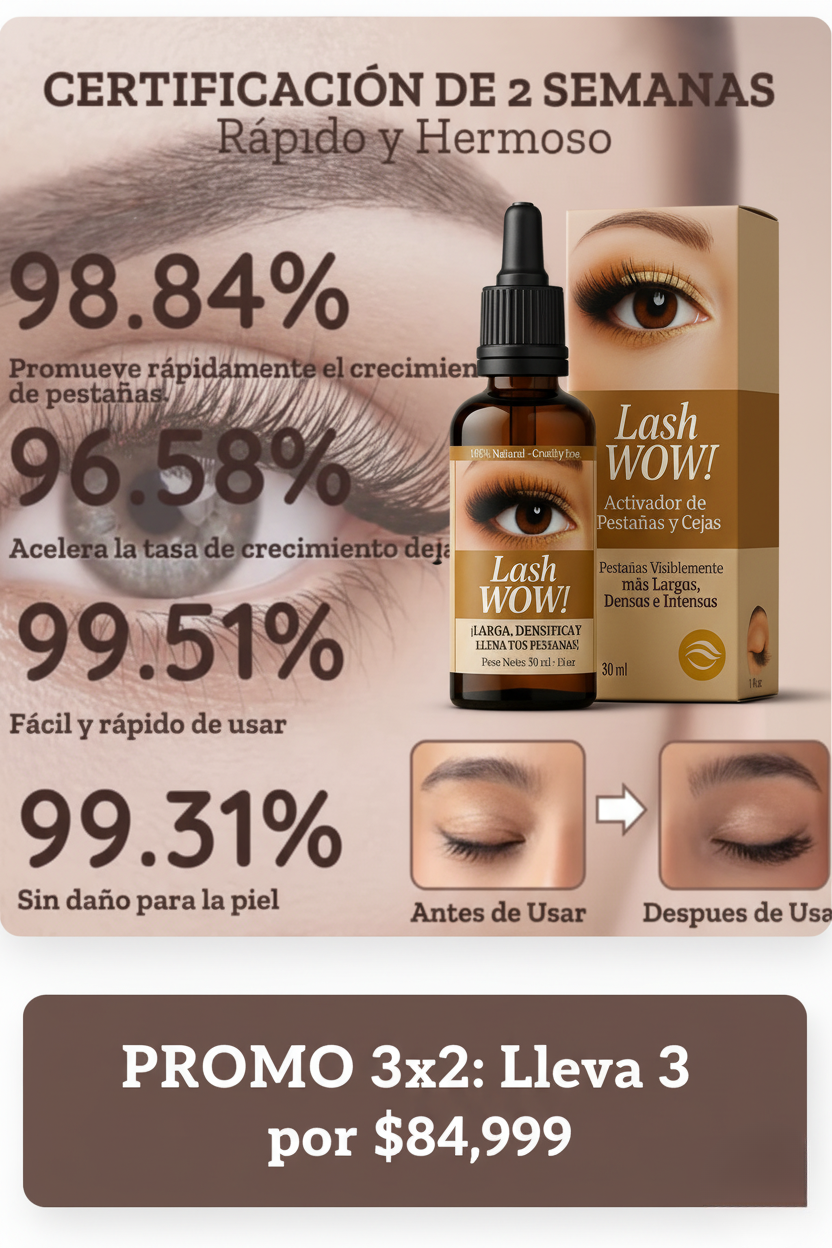 Activador de Crecimiento Natural para Pestañas y Cejas