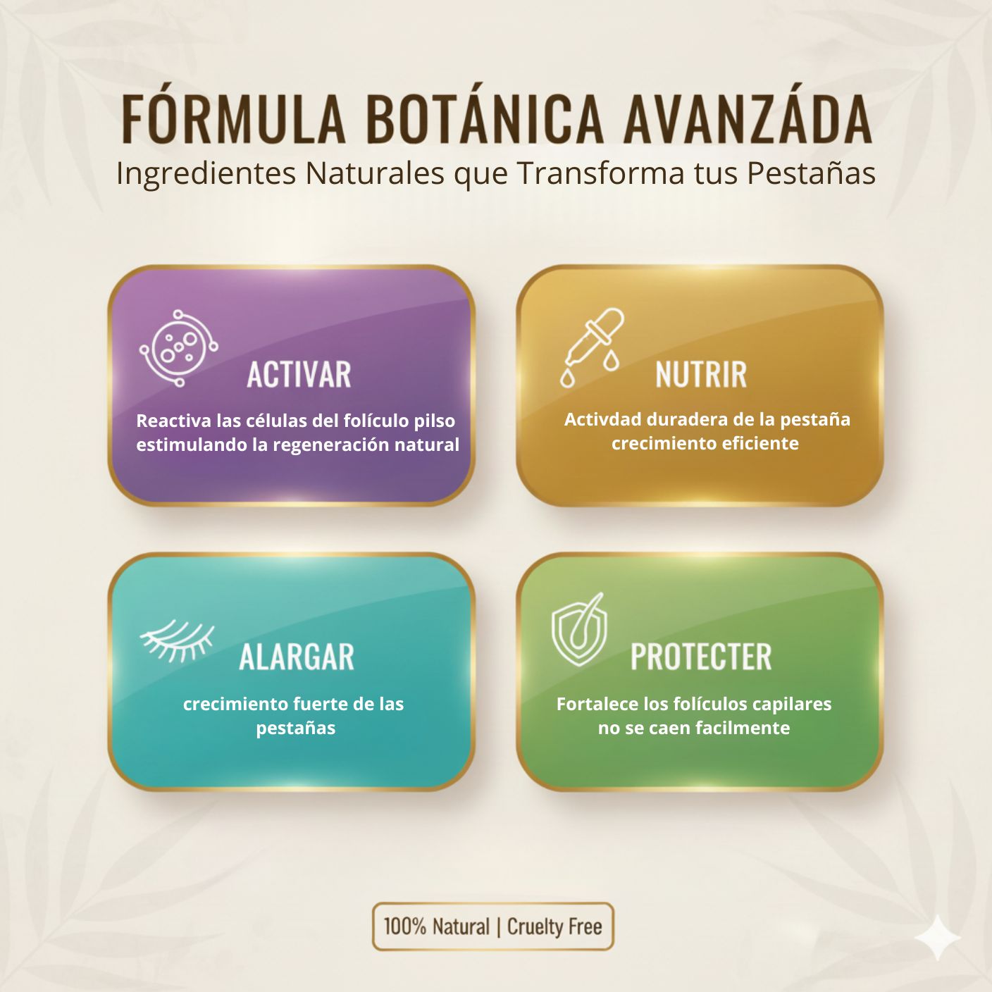 Activador de Crecimiento Natural para Pestañas y Cejas